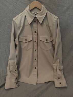 Madewell Neutral Beige Collared Shirt